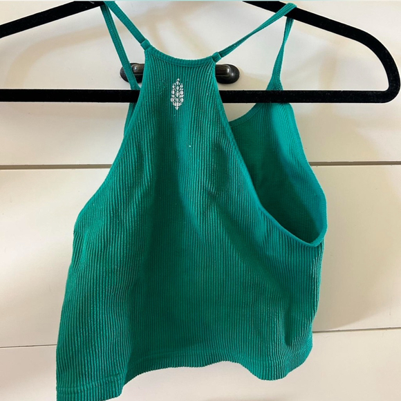 FREE PEOPLE Tank Top Size M Green - Picture 2 of 3